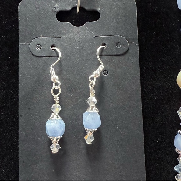 Aquamarine Crystal & Pearl Parure “Ice Queen” - Picture 7 of 8